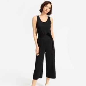 Everlane The Luxe Cotton Jumpsuit black cotton